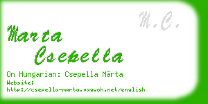marta csepella business card